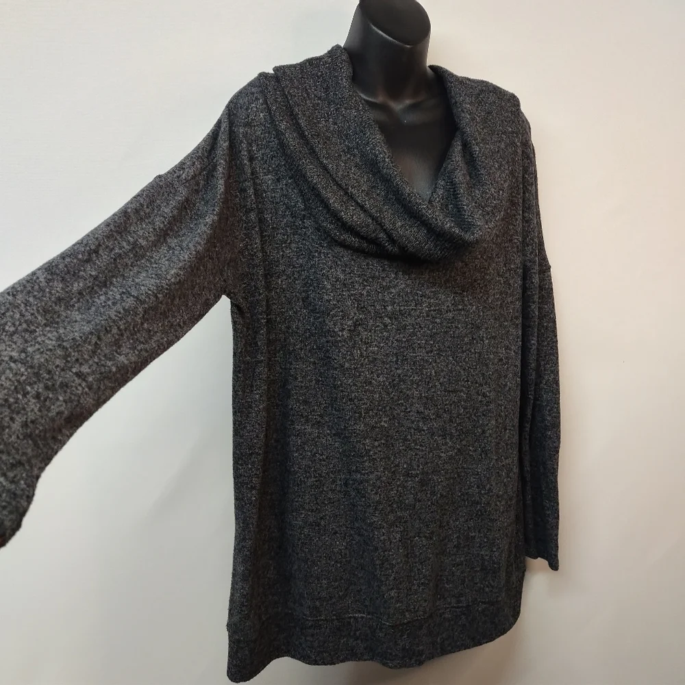 Express Women's Gray Black Cowl Neck Sweater Size L_3